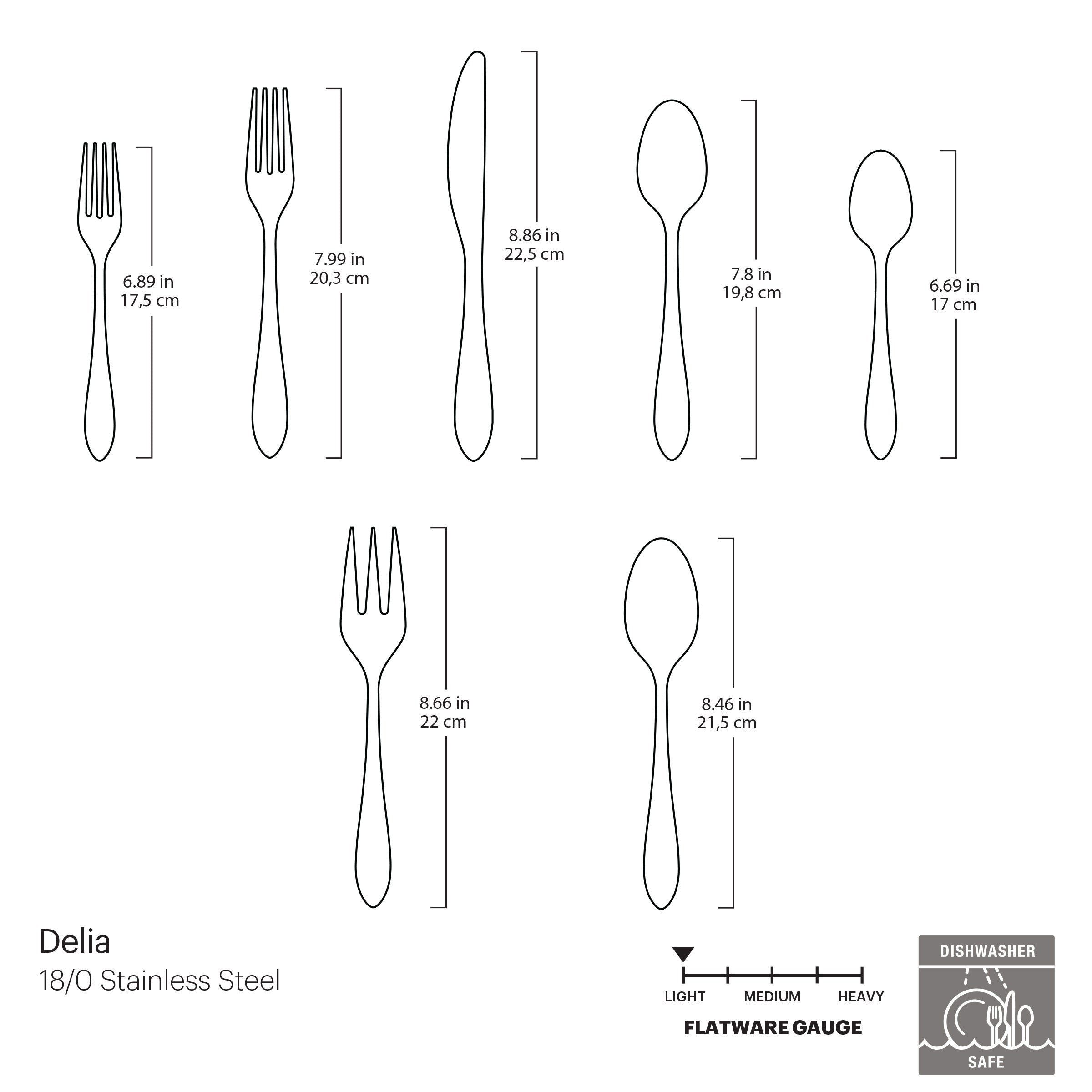 Delia Mirror 72 Piece Flatware Set